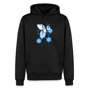 abeille - Sweat à capuche Premium bio Homme - noir - Devant - Nico (187cm)