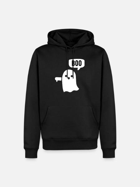 boo ghost thumbs down - Men’s Premium Organic Hoodie - black