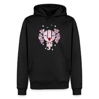 Axolotl - Sweat à capuche Premium bio Homme - noir - Devant - Nico (187cm)