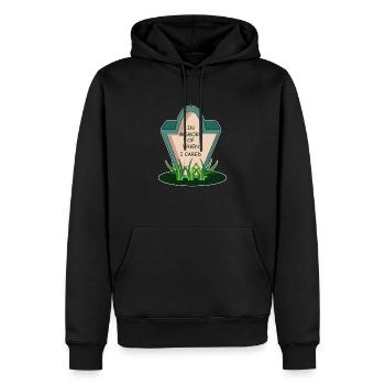 When I Cared Funny and Sarcastic Gift - Men’s Premium Organic Hoodie - black - Front - Nico (187cm)