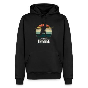 Frisbee - Men’s Premium Organic Hoodie - black - Front - Nico (187cm)