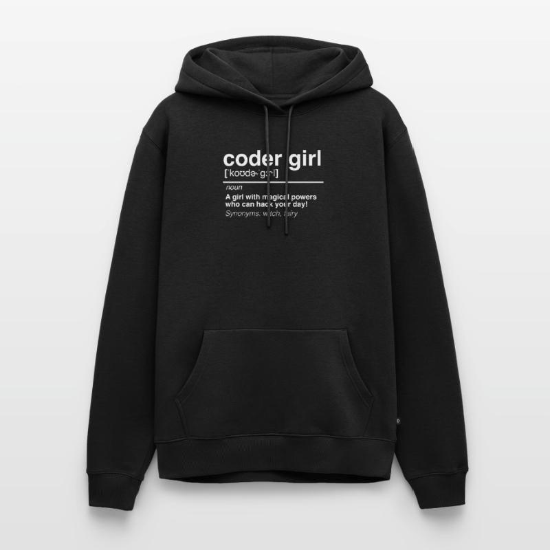 Coder Girl Software Entwickler Engineer Geschenk Männer Premium Bio Hoodie