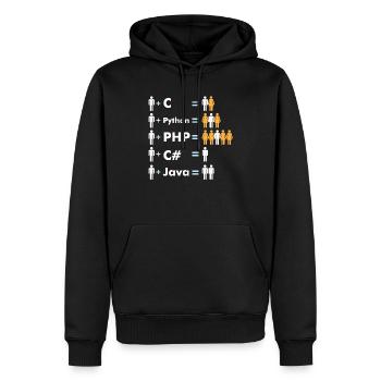 C Python Php Java Programmer Coding - Men’s Premium Organic Hoodie - black - Front - Nico (187cm)