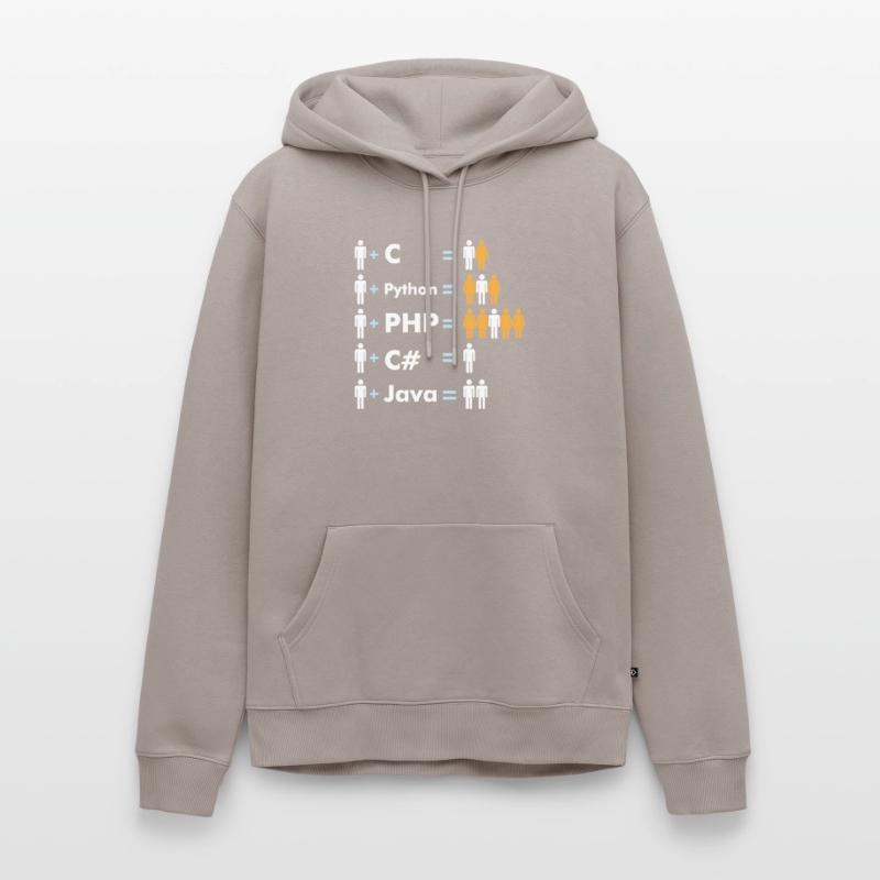 C Python Php Java Programmierer Coding Männer Premium Bio Hoodie