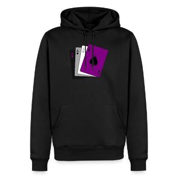Asexualität LGBTQIA Asexuelle Karten Ich habe ein Ass - Männer Premium Bio Hoodie - Schwarz - Vorne - Nico (187cm)