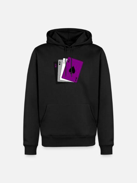 Asexquality LGBTQIA Asexual Cards I've Got An Ace - Men’s Premium Organic Hoodie - black