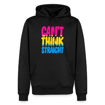 Pansexual Pride Community kann nicht direkt an Rig denken - Männer Premium Bio Hoodie - Schwarz - Vorne - Nico (187cm)