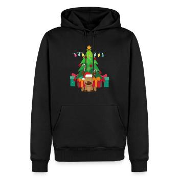 Arbre de Noël- Rennes-Noël T-shirt T-shirt - Sweat à capuche Premium bio Homme - noir - Devant - Nico (187cm)