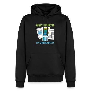 Comptable parking uniquement comptabilité - Sweat à capuche Premium bio Homme - noir - Devant - Nico (187cm)