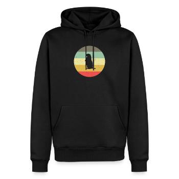 Murmeltier Nagetier Vintage Geschenkidee - Männer Premium Bio Hoodie - Schwarz - Vorne - Nico (187cm)