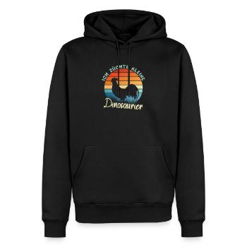 Ich züchte kleine Dinosaurier - Huhn-Liebhaber - Männer Premium Bio Hoodie - Schwarz - Vorne - Nico (187cm)