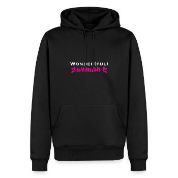 Wonderful Woman - Sweat à capuche Premium bio Homme - noir - Devant - Nico (187cm)