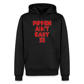 Eigentlich ist Pippen nicht einfach für alle lustiges Geschenk - Männer Premium Bio Hoodie - Schwarz - Vorne - Nico (187cm)