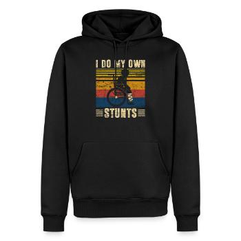 Mes propres cascades à la jambe - Sweat à capuche Premium bio Homme - noir - Devant - Nico (187cm)