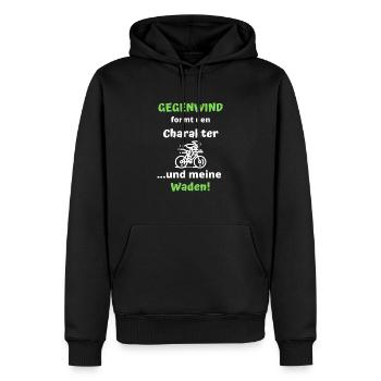 Fahrrad Fahrradfahren Charakter - Männer Premium Bio Hoodie - Schwarz - Vorne - Nico (187cm)
