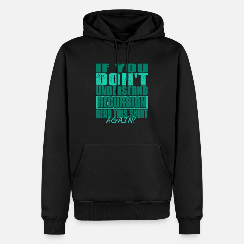 Recursion Lire cette chemise - Sweat à capuche Premium bio Homme - noir