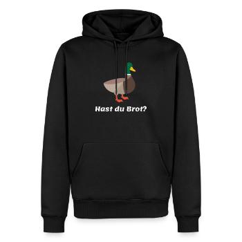 Avez-vous du pain? - Sweat à capuche Premium bio Homme - noir - Devant - Nico (187cm)