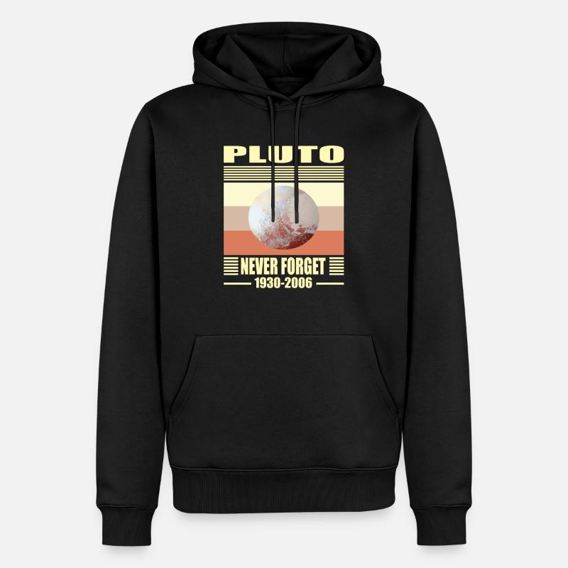 erde pluto - Männer Premium Bio Hoodie - Schwarz
