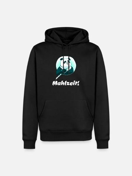 Mahlzeit! - Männer Premium Bio Hoodie - Schwarz