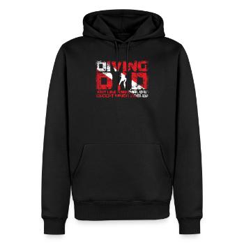 Diving Dad Lustiges Taucher Geschenk Papa Vatertag - Männer Premium Bio Hoodie - Schwarz - Vorne - Nico (187cm)