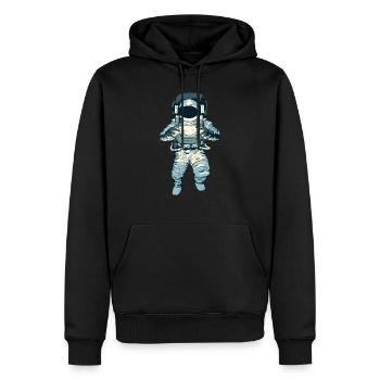Der Astronaut - Männer Premium Bio Hoodie - Schwarz - Vorne - Nico (187cm)