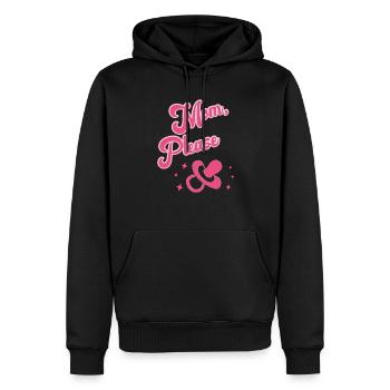 pacifier mom - Men’s Premium Organic Hoodie - black - Front - Nico (187cm)