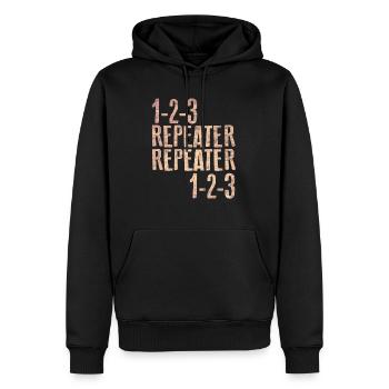 Repeater - Fugazi Paroles - Sweat à capuche Premium bio Homme - noir - Devant - Nico (187cm)