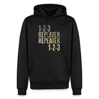 Repeater - Fugazi Paroles - Sweat à capuche Premium bio Homme - noir - Devant - Nico (187cm)