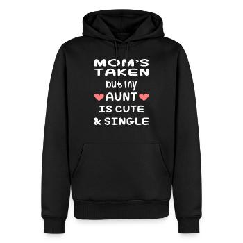 aunt gift funny-aunt quote-single aunt quote funny - Men’s Premium Organic Hoodie - black - Front - Nico (187cm)