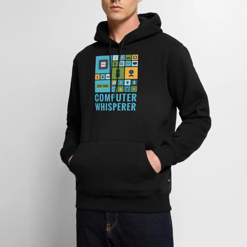 Computer Whisperer Lustiger IT Tech Support Helpdesk Männer Premium Bio Hoodie