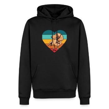 Dackel für Leute, die Dackel mögen - Männer Premium Bio Hoodie - Schwarz - Vorne - Nico (187cm)