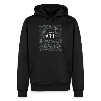 Enfants Racine Carrée De 49 Cadeau D'anniversaire 7 Ans - Sweat à capuche Premium bio Homme - noir - Devant - Nico (187cm)