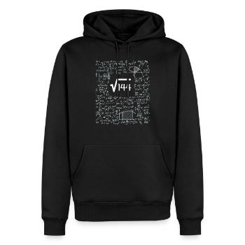 Enfants Racine Carrée De 144 Cadeau D'anniversaire 12 Ans - Sweat à capuche Premium bio Homme - noir - Devant - Nico (187cm)