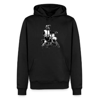 Motocross Design Enduro / Geschenkidee - Männer Premium Bio Hoodie - Schwarz - Vorne - Nico (187cm)