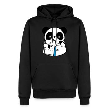 Augenarzt Optischer Panda - Männer Premium Bio Hoodie - Schwarz - Vorne - Nico (187cm)