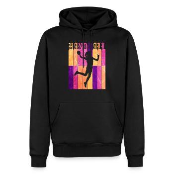 Je Peux Pas J'ai Handball - Évolution Handballeur - Sweat à capuche Premium bio Homme - noir - Devant - Nico (187cm)
