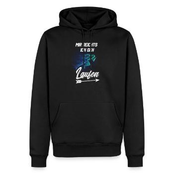 Mir reichts ich geh Laufen - Läufer und Jogger - Männer Premium Bio Hoodie - Schwarz - Vorne - Nico (187cm)