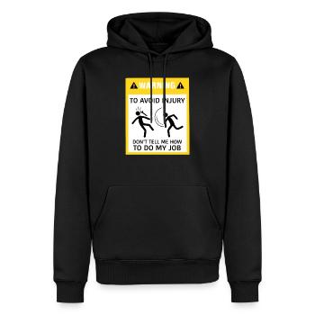 mechanic - Men’s Premium Organic Hoodie - black - Front - Nico (187cm)