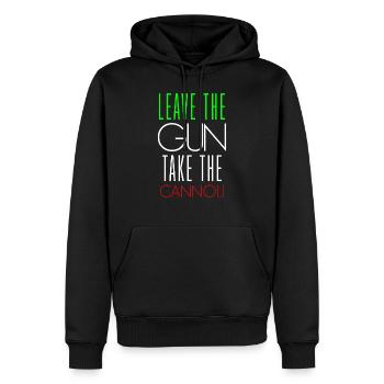 Lustige italienische verlassen die Waffe nehmen Die Cannoli - Männer Premium Bio Hoodie - Schwarz - Vorne - Nico (187cm)