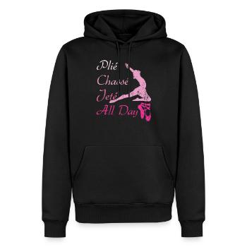 Plie Chasse Jete All Day Tanzen Kniebeugen Ballett - Männer Premium Bio Hoodie - Schwarz - Vorne - Nico (187cm)