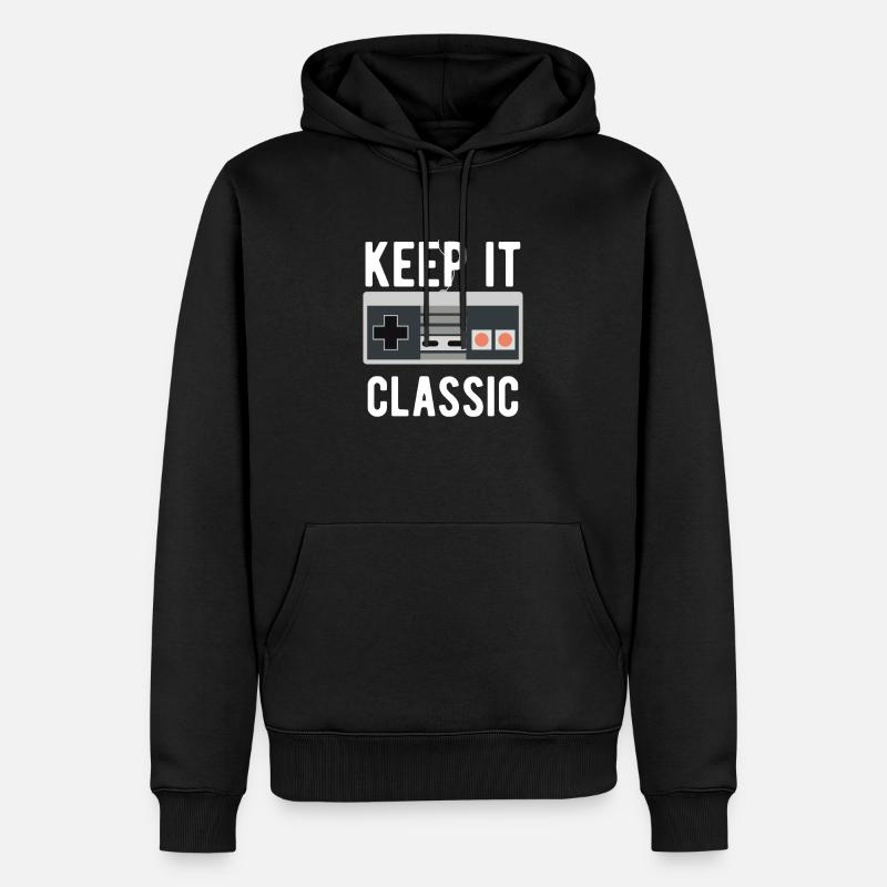 NES Keep It Classic - Sweat à capuche Premium bio Homme - noir