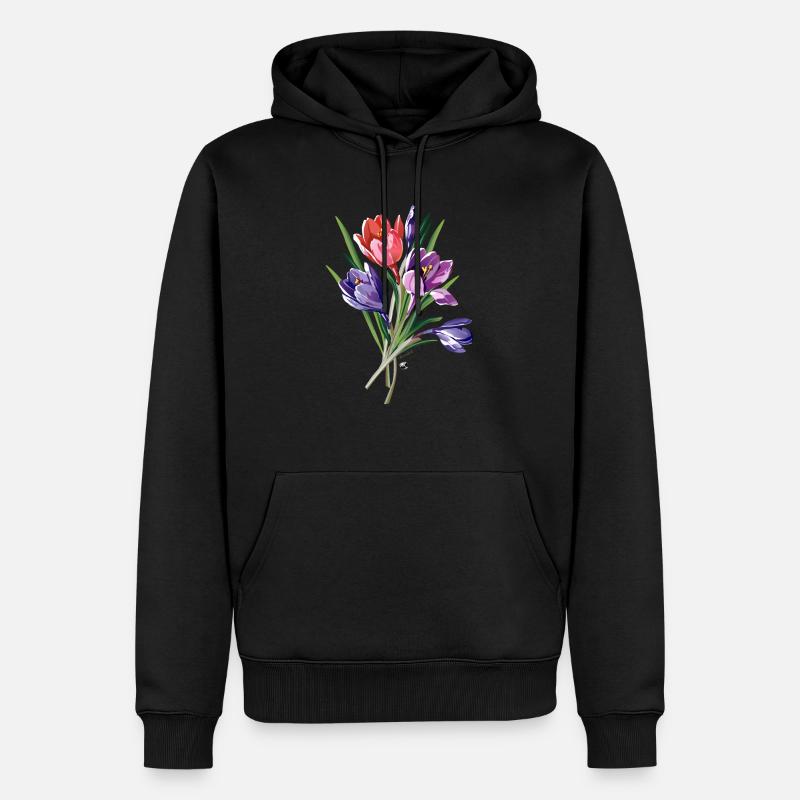 Crocus de l’image - Sweat à capuche Premium bio Homme - noir