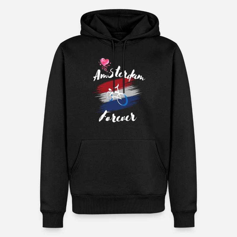 Amsterdam Forever - Sweat à capuche Premium bio Homme - noir