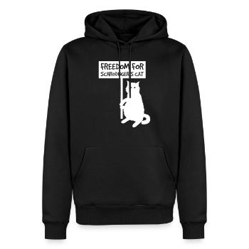 Freiheit für Schrodingers Katze, sarkastisches Hemd - Männer Premium Bio Hoodie - Schwarz - Vorne - Nico (187cm)