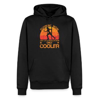 Running Mom Joggen Mutter Laufen Muttertag Workout - Männer Premium Bio Hoodie - Schwarz - Vorne - Nico (187cm)