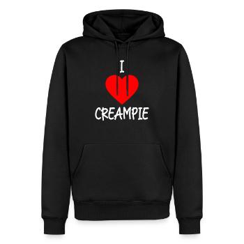 i love Creampie - Männer Premium Bio Hoodie - Schwarz - Vorne - Nico (187cm)