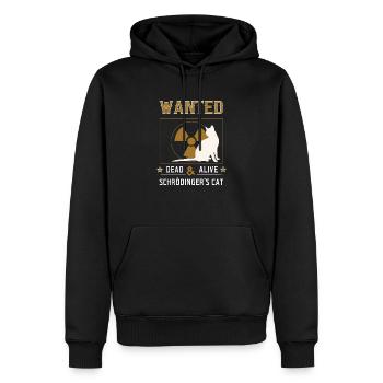 Schrödingers Cat - Männer Premium Bio Hoodie - Schwarz - Vorne - Nico (187cm)