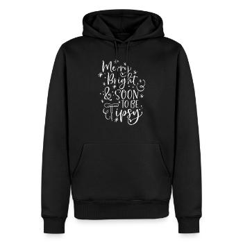 Funny Christmas Soon To Be Tipsy - Men’s Premium Organic Hoodie - black - Front - Nico (187cm)