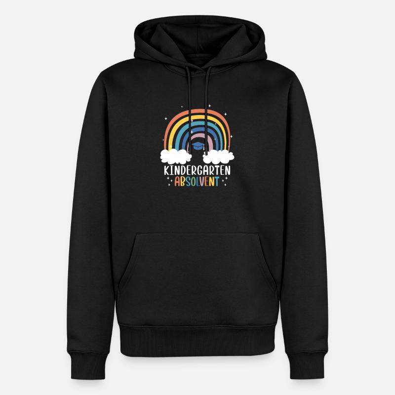 Kindergartenabsolvent Regenbogen - Männer Premium Bio Hoodie - Schwarz