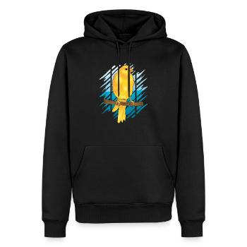 CANARY by The Manzanita´s - Männer Premium Bio Hoodie - Schwarz - Vorne - Nico (187cm)